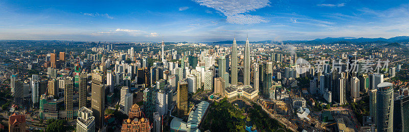 马来西亚吉隆坡市中心鸟瞰图