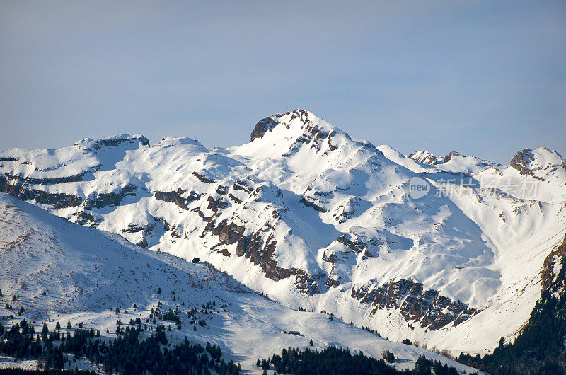 的雪山场景