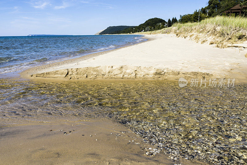 利拉瑙半岛的密歇根湖岸边