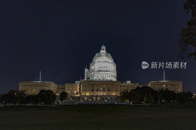 美国国会大厦西前华盛顿特区圆顶修复