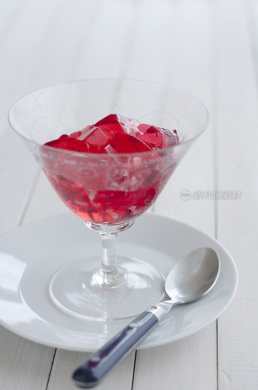 玻璃红色果冻