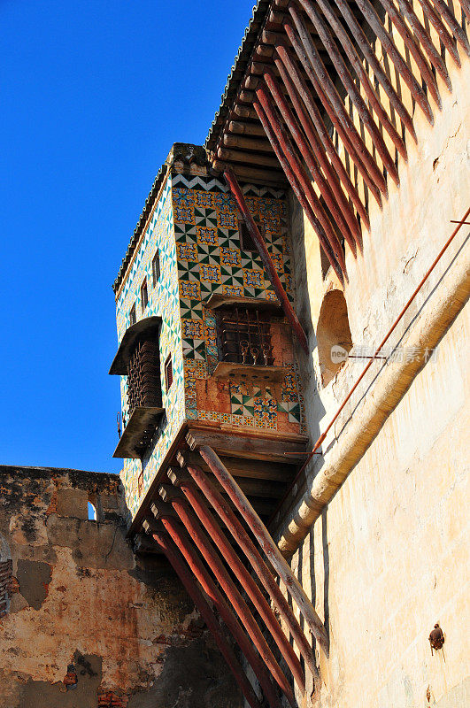 阿尔及利亚，阿尔及尔:卡斯巴城堡的阳台