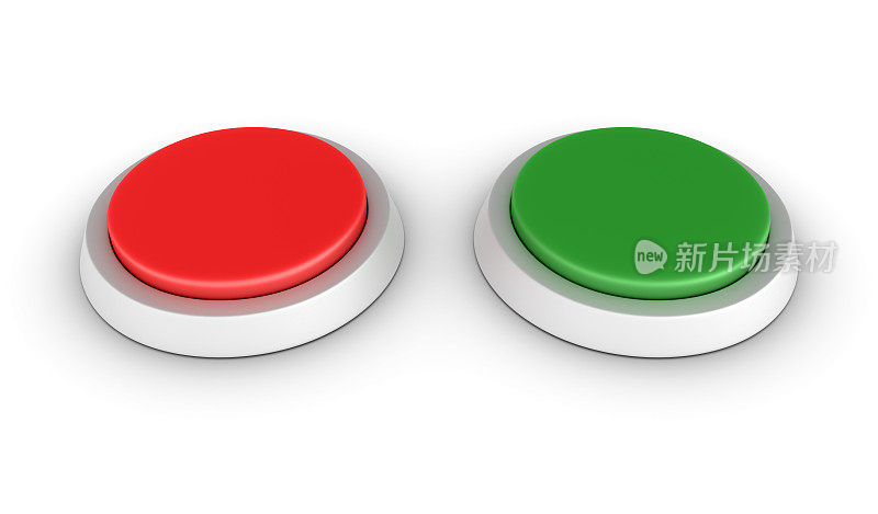 红色和绿色空白按钮