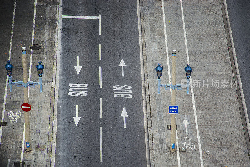 城市街道-鸟瞰图