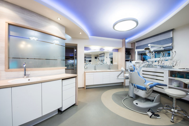 牙医办公室的内部和特殊设备