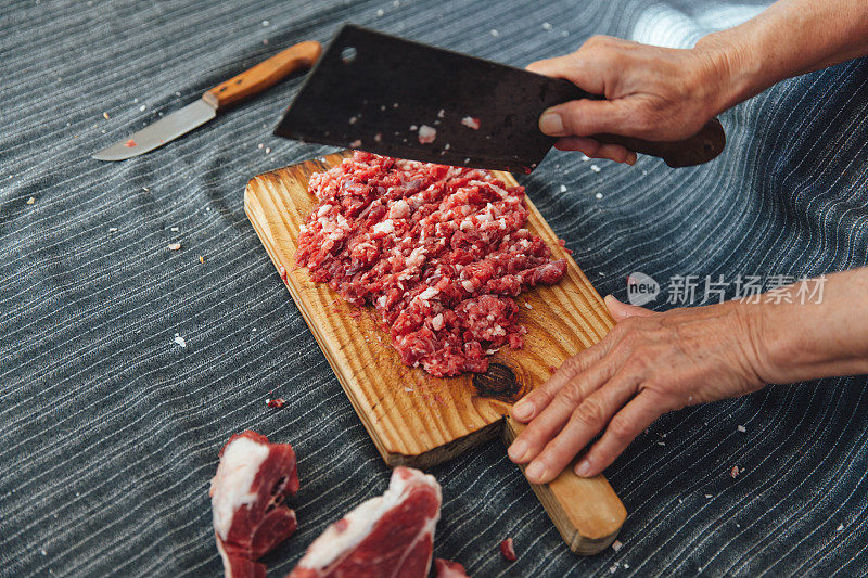 切碎的肉