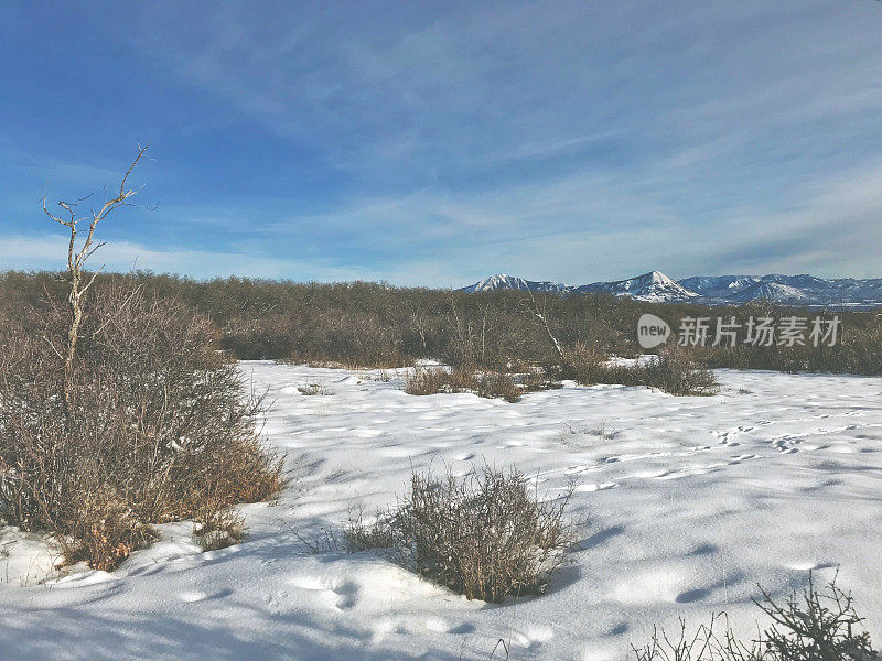 白色的风景-高海拔的科罗拉多西部冬季雪山