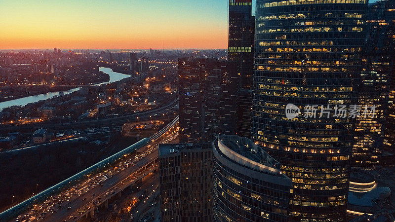莫斯科国际城市商务中心鸟瞰图