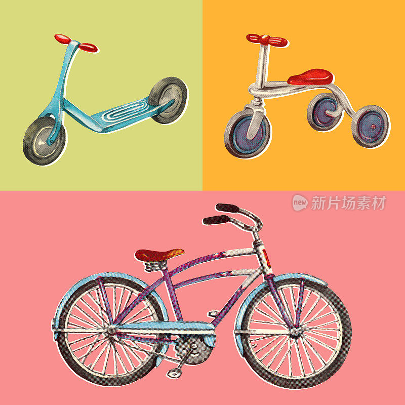 踏板车、三轮车和自行车