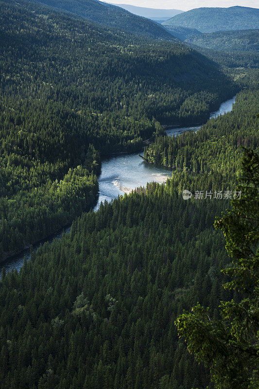 位于加拿大落基山脉的清水河，加拿大不列颠哥伦比亚省