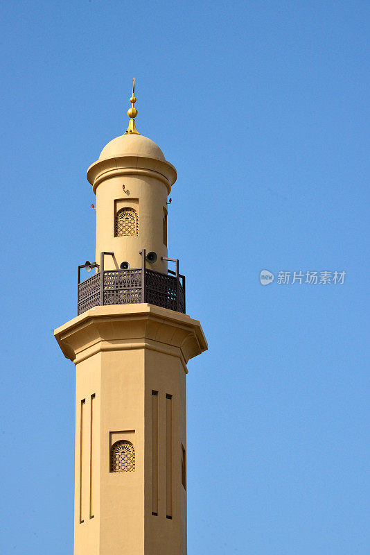 阿拉伯联合酋长国迪拜迪拜大清真寺尖塔