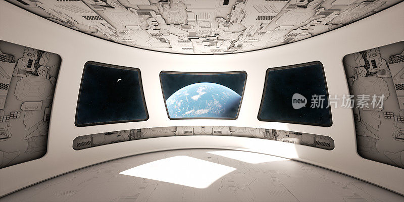 空间站的窗口。