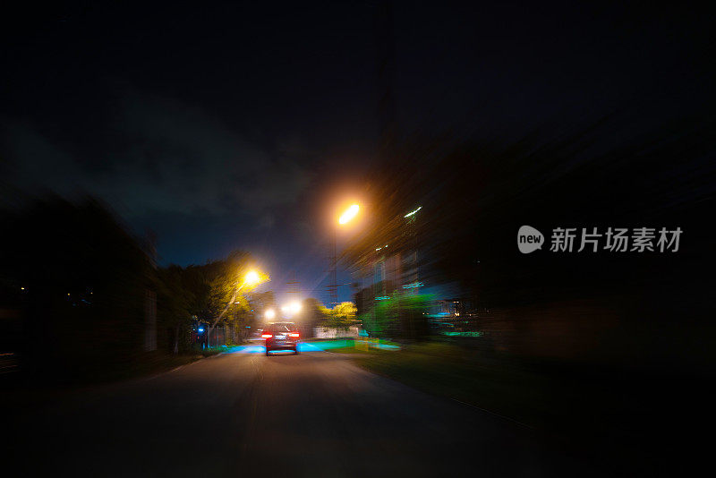 夜景迈阿密小街道