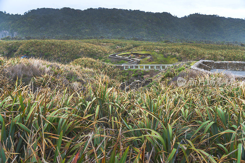 这是新西兰南岛Punakaiki地区的薄煎饼岩。