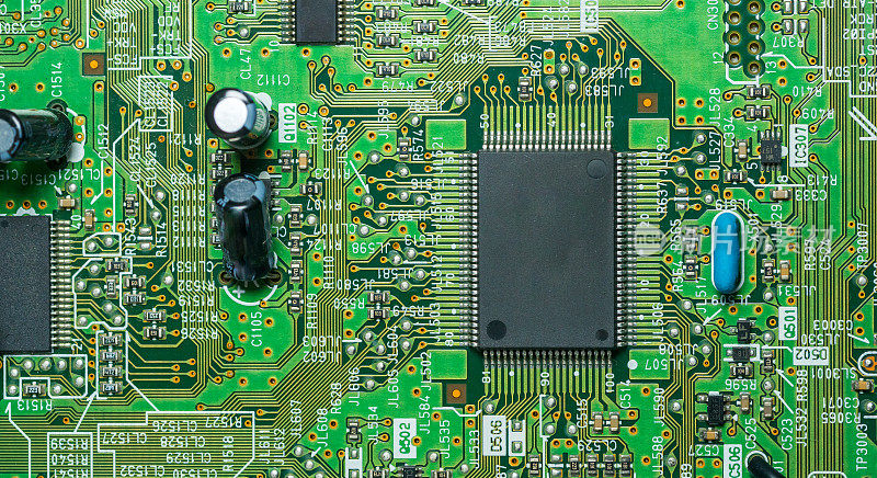电子线路板上的处理器芯片