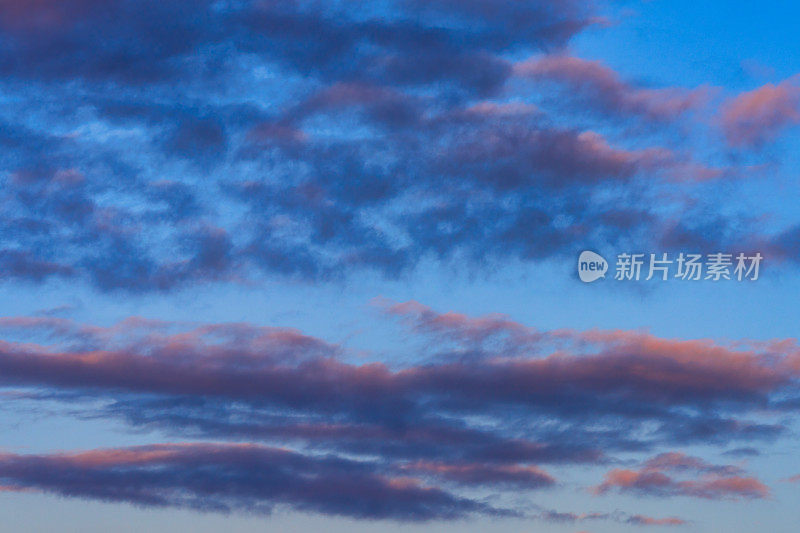 彩云在日落天空替换背景