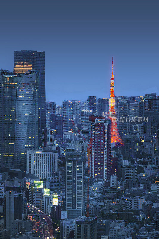 灯火辉煌:东京塔的夜景