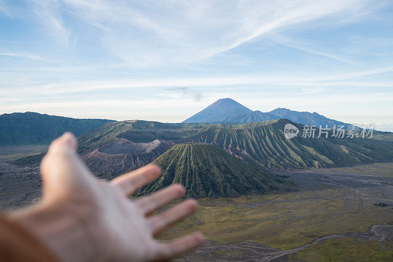 印度尼西亚Bromo国家公园的火山景观