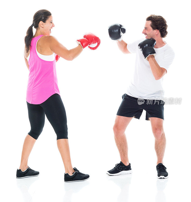 女人和男人拳击