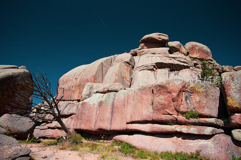 登山者在Vedauwoo