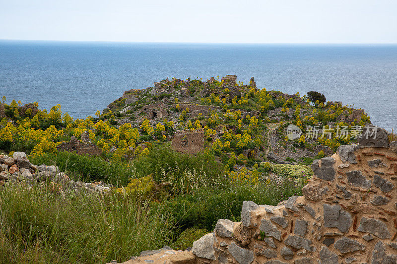 希腊伯罗奔尼撒半岛的Monemvasia