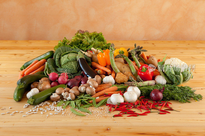 健康蔬菜堆
