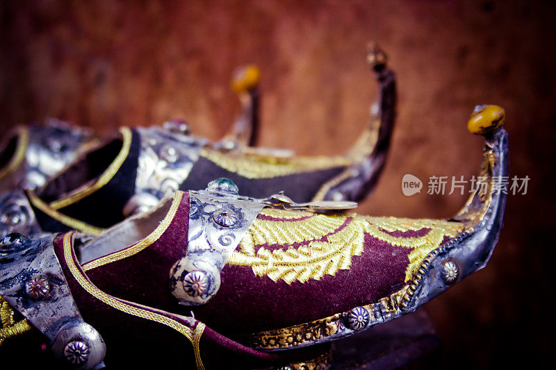 装饰的传统摩洛哥鞋