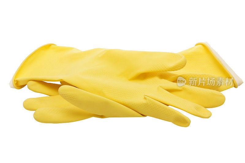 黄色的橡胶手套