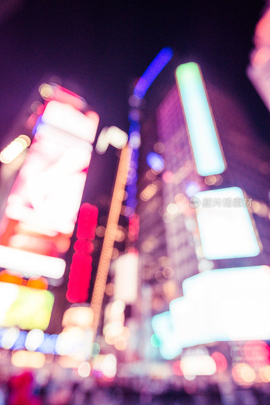 时代广场散景抽象灯光
