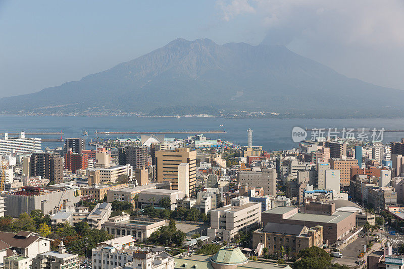 日本鹿儿岛市和樱岛