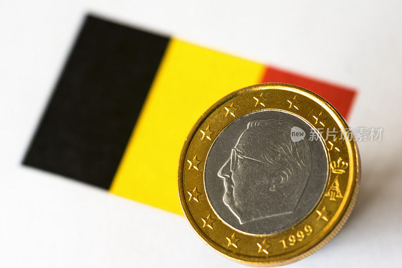 比利时国旗和欧元