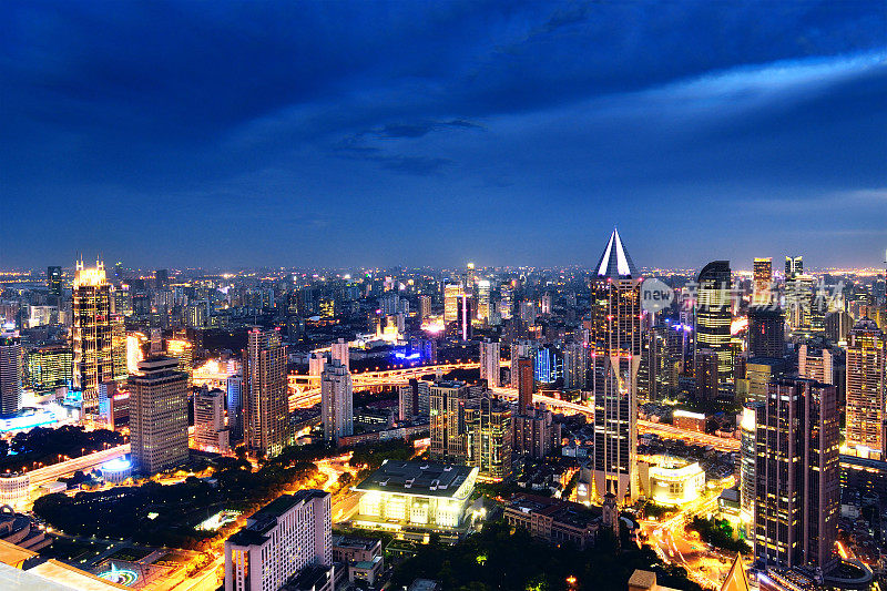 上海现代都市夜景