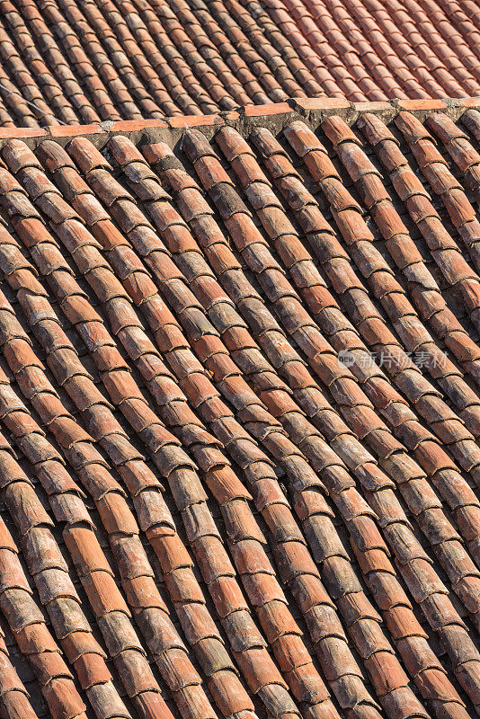 Terracotta屋顶的细节