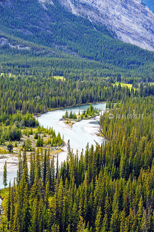 加拿大亚伯达省班夫国家公园班夫附近的弓河