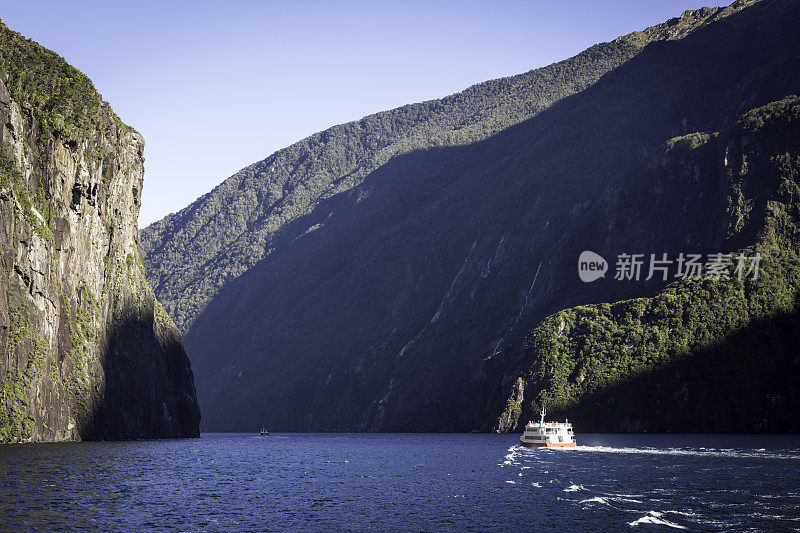 米尔福德声音景观全景，南岛，新西兰