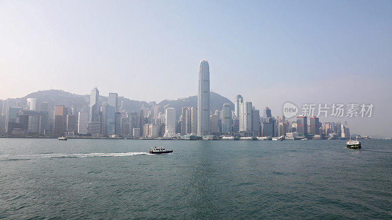 香港城市天际线维多利亚港