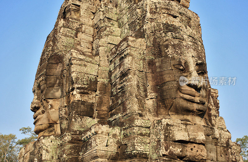 柬埔寨暹粒吴哥窟巴戎庙的面孔。