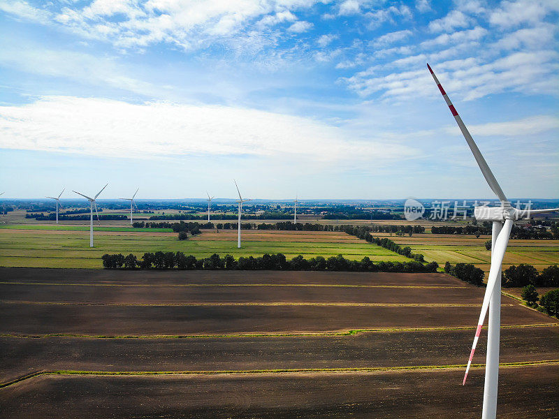 风力发电可再生能源鸟瞰农业领域