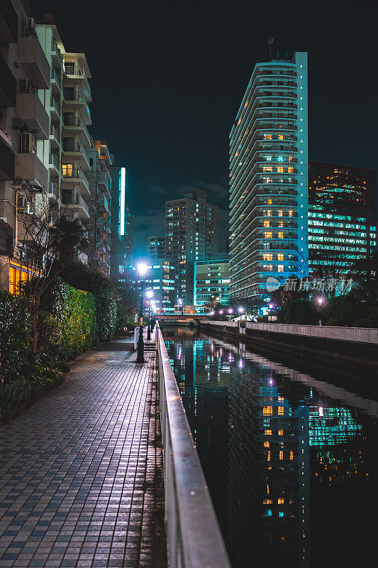 东京柴浦的夜景