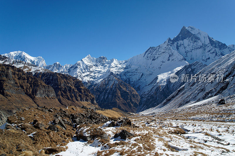 Annapurna山脉鱼尾，Machapuchare