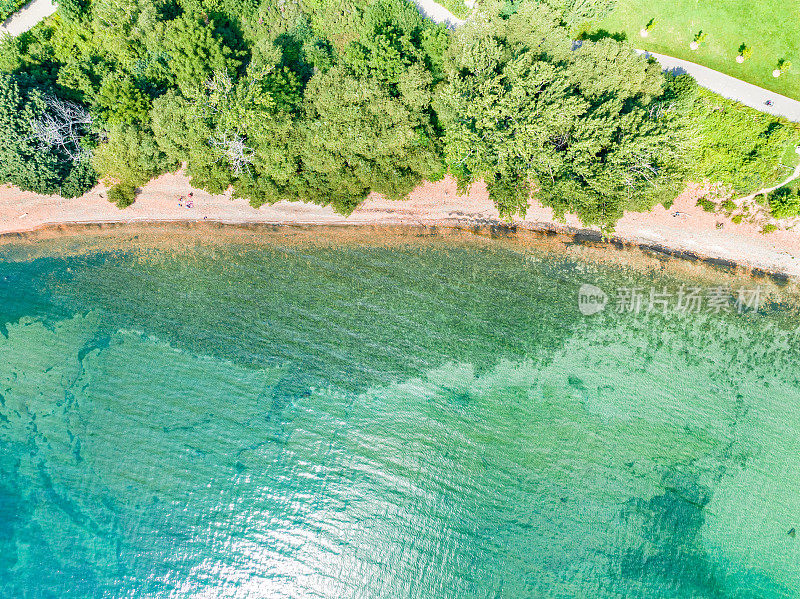 加拿大密西沙加湖畔公园和安大略湖的景色