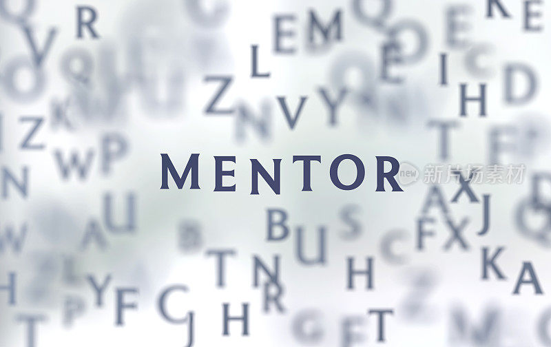 Mentor这个词出现在两个字母之间