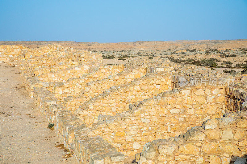 以色列内盖夫沙漠，纳巴泰城市Avdat附近的古罗马营地