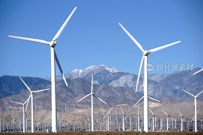 风力发电机公园棕榈泉