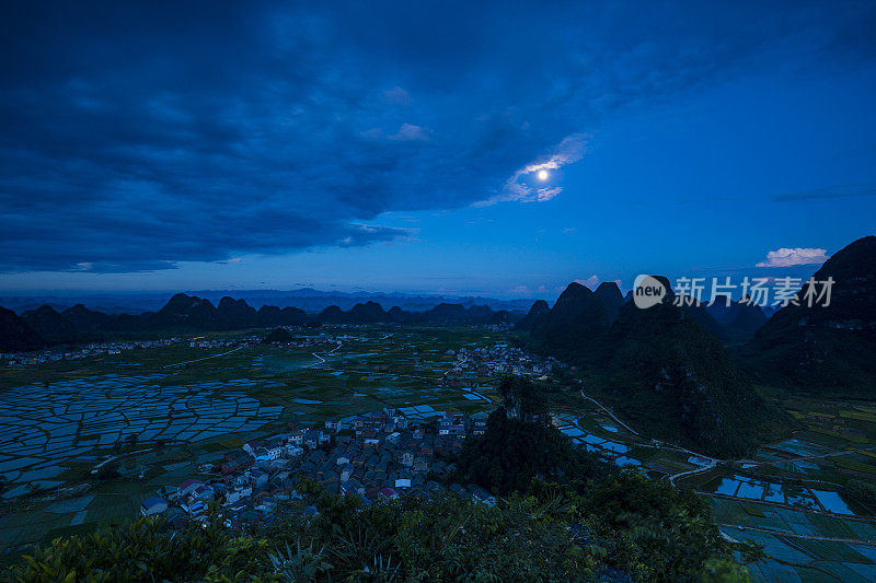 桂林的天际线和风景