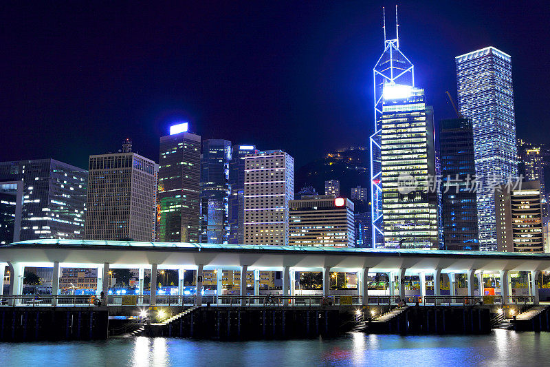 香港维多利亚港的夜景