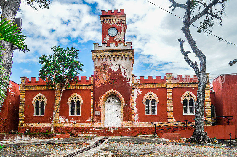 维尔京群岛圣托马斯的加勒比殖民建筑