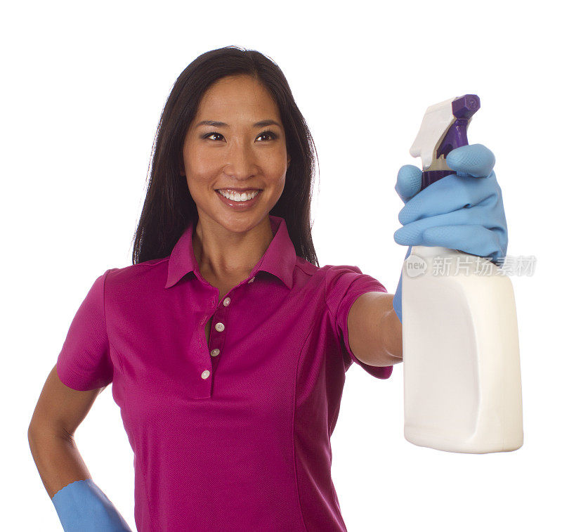 清洁女工喷水瓶