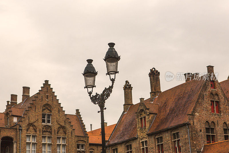 比利时布鲁日的历史哥特式建筑