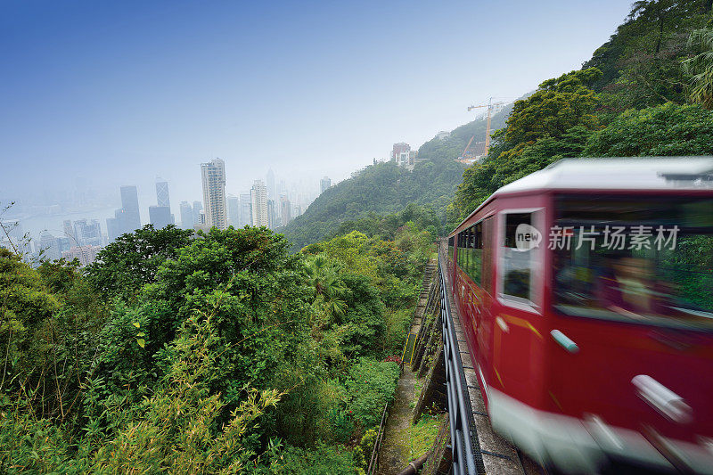 香港太平山著名的山顶缆车